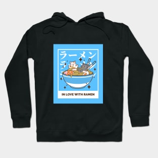 Cute Cats In Love With Ramen Hoodie